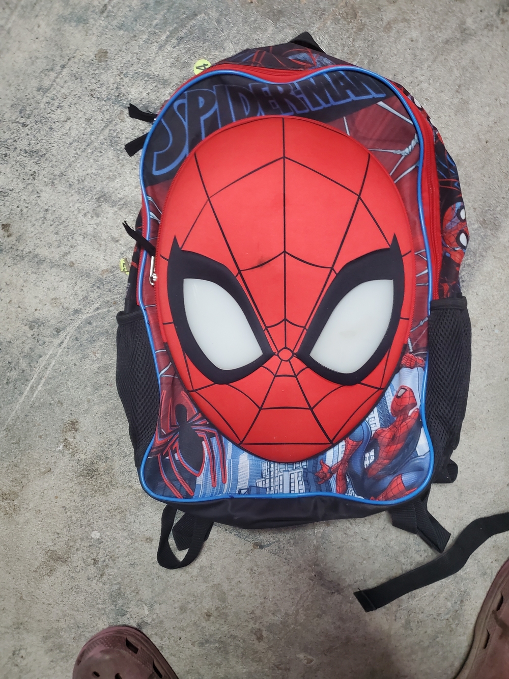 Marvel Spider-Man Red and Blue Molded Face Backpack